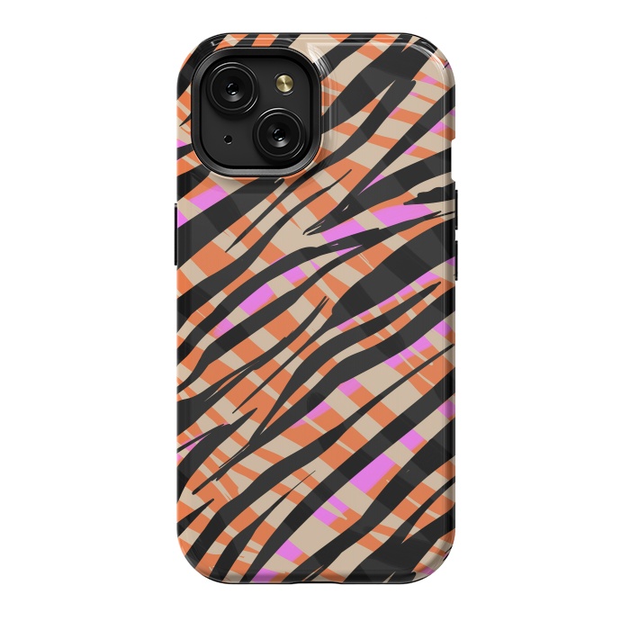 iPhone 15 StrongFit Tiger skin by Laura Grant