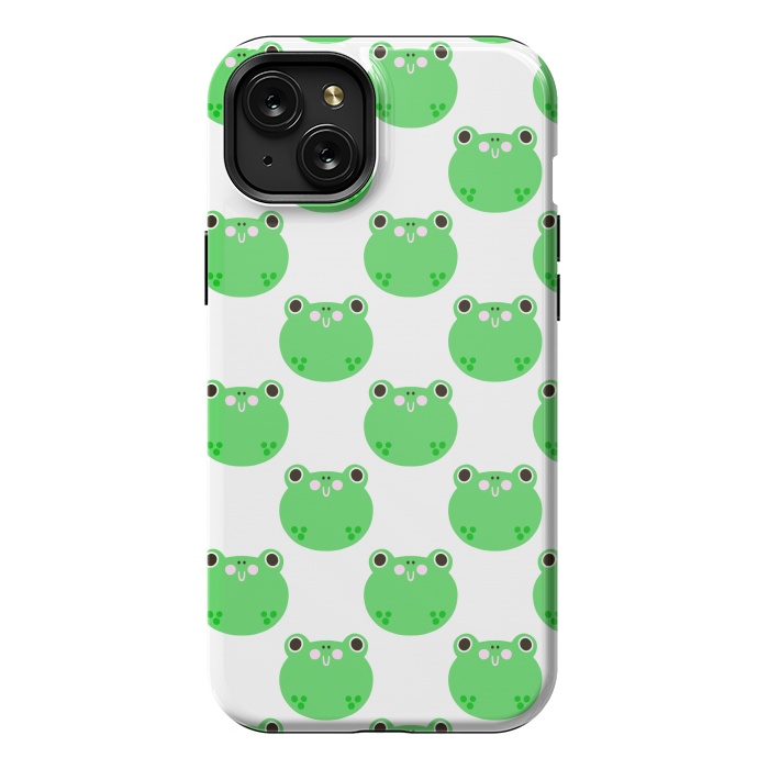iPhone 15 Plus StrongFit Happy Frogs by Sam Pernoski