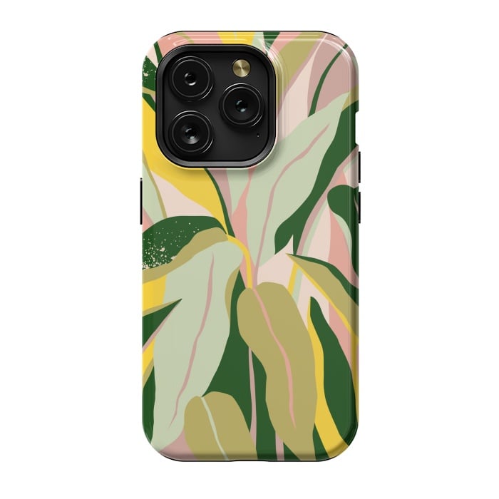 iPhone 15 Pro StrongFit Tropical Matisse Houseplant by Uma Prabhakar Gokhale