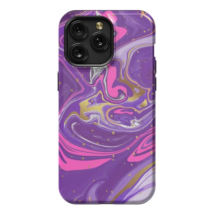 iPhone 15 Pro Max StrongFit Liquid Marble Purple COLORS by ArtsCase