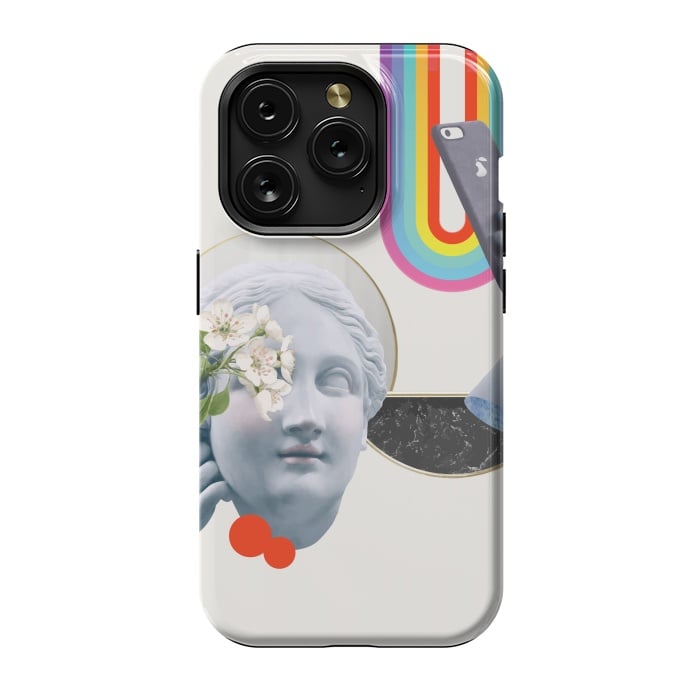 iPhone 15 Pro StrongFit Greek Goddess Rainbow Selfie by Pear iPhone by Uma Prabhakar Gokhale