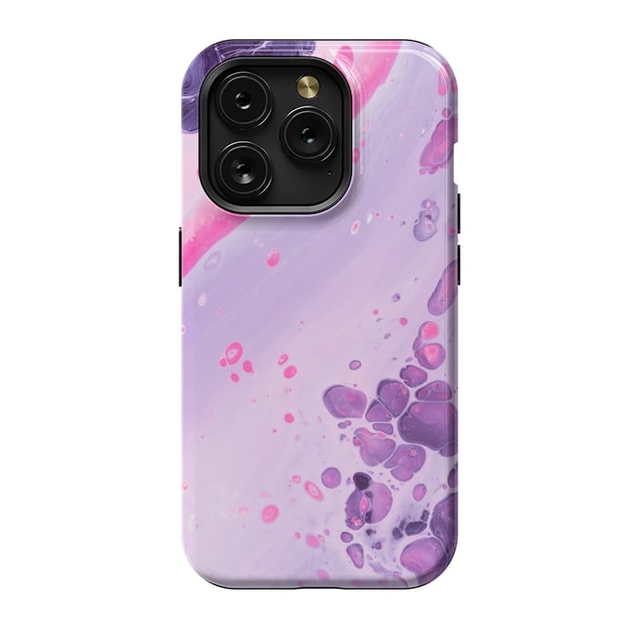iPhone 15 Pro StrongFit Pink and Purple Waves by ArtsCase