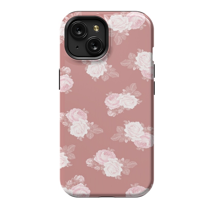 iPhone 15 StrongFit Pink Floral by CAS