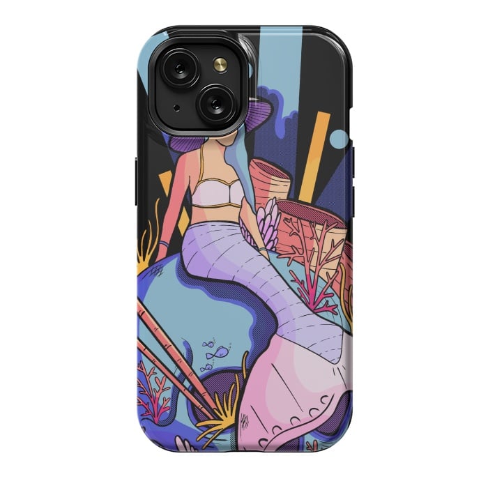 iPhone 15 StrongFit The skull and the mermaid by Steve Wade (Swade)