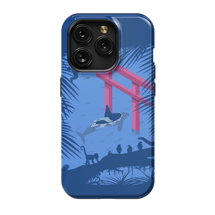 iPhone 15 Pro StrongFit Whale under Japanese Torii by Alberto