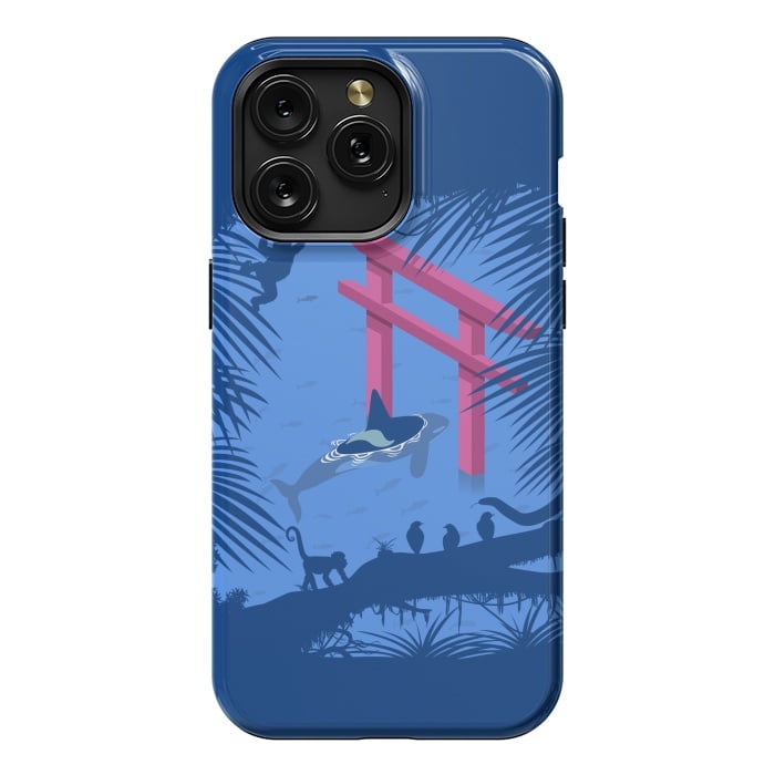 iPhone 15 Pro Max StrongFit Whale under Japanese Torii by Alberto