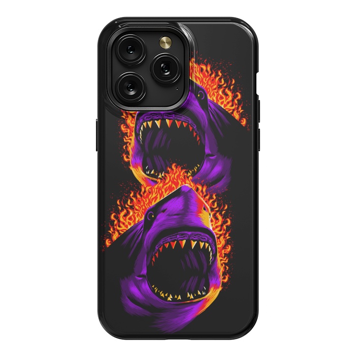 iPhone 15 Pro Max StrongFit Fire shark by Alberto