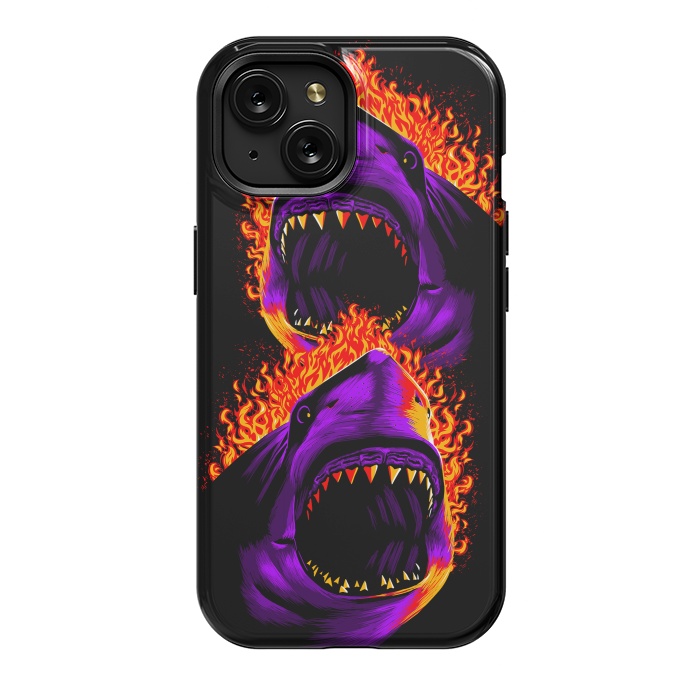 iPhone 15 StrongFit Fire shark by Alberto