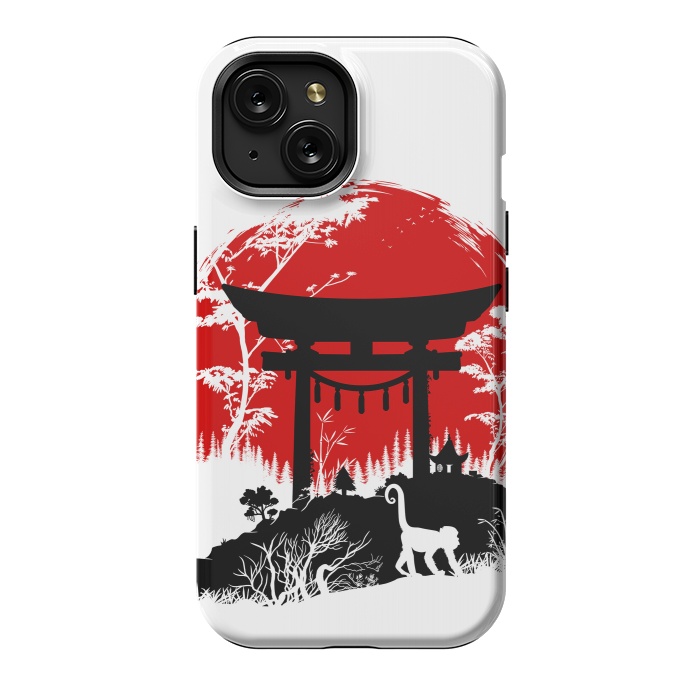 iPhone 15 StrongFit Japanese torii under the sun by Alberto