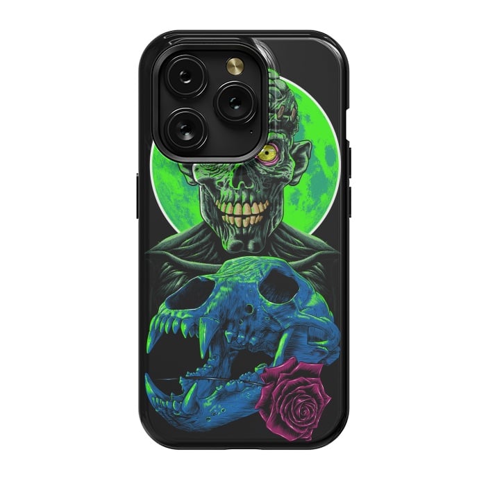 iPhone 15 Pro StrongFit Skull and flower zombie by Alberto