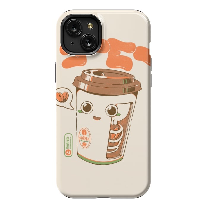 iPhone 15 Plus StrongFit Cute Coffee x-Ray by Ilustrata