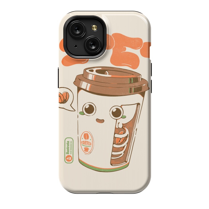 iPhone 15 StrongFit Cute Coffee x-Ray by Ilustrata