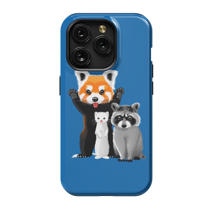 iPhone 15 Pro StrongFit Raccoon, ferret and red panda by Alberto