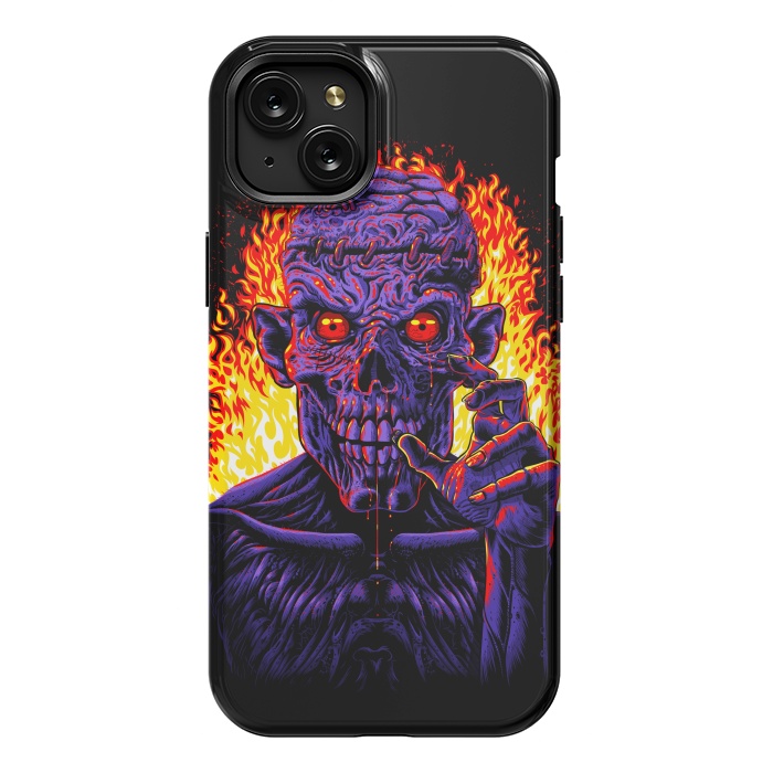 iPhone 15 Plus StrongFit Zombie in flames by Alberto