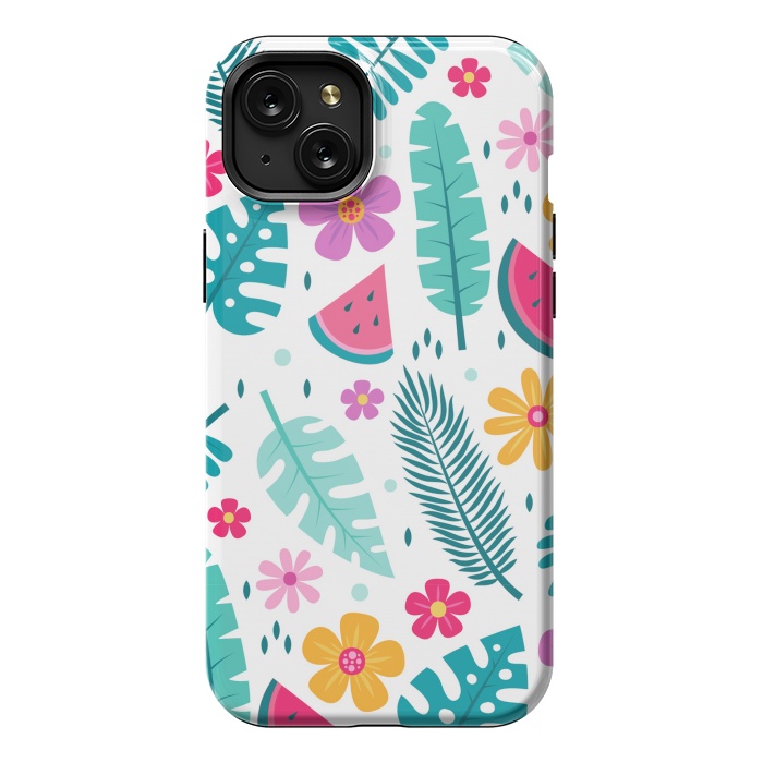 iPhone 15 Plus StrongFit Fun Tropical Design  by ArtsCase