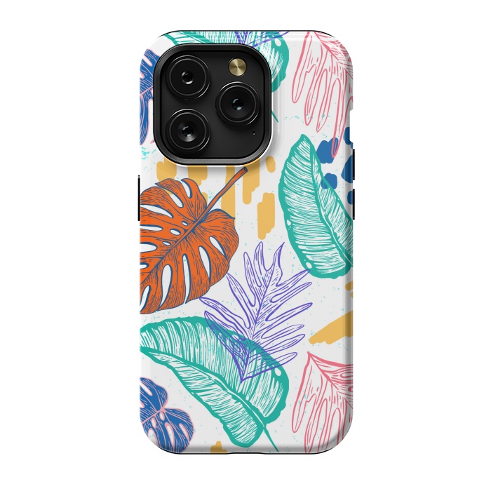 iPhone 15 Pro StrongFit Monstera Leaves by ArtsCase