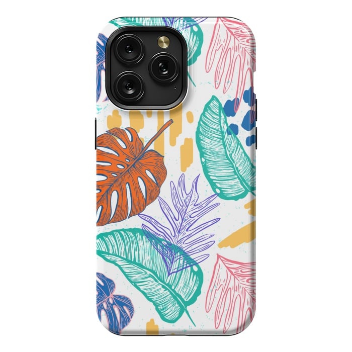 iPhone 15 Pro Max StrongFit Monstera Leaves by ArtsCase