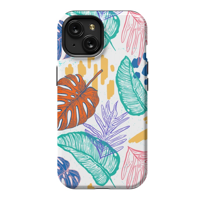 iPhone 15 StrongFit Monstera Leaves by ArtsCase