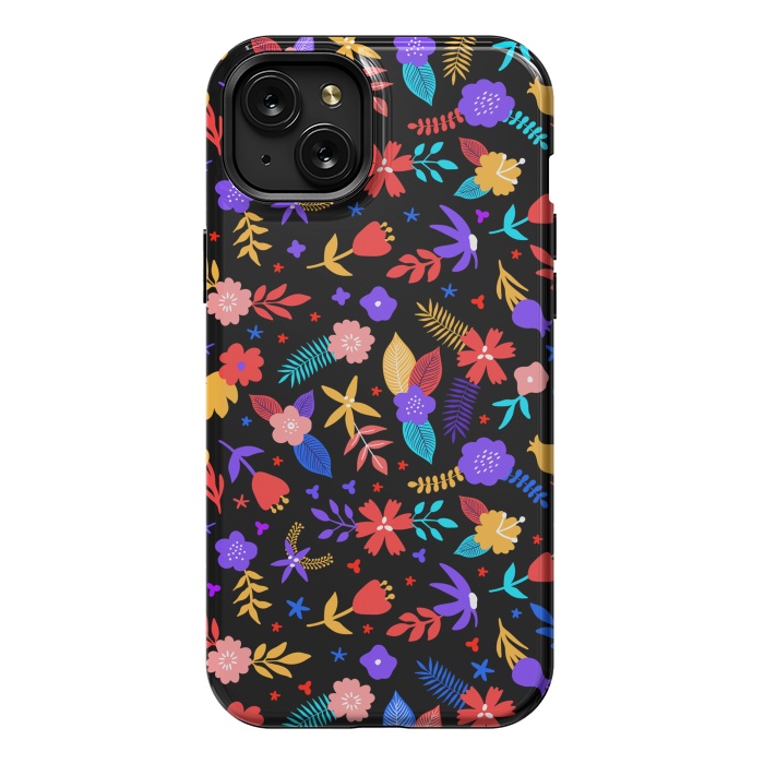 iPhone 15 Plus StrongFit Multicoulored Floral Design by ArtsCase