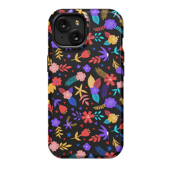 iPhone 15 StrongFit Multicoulored Floral Design by ArtsCase