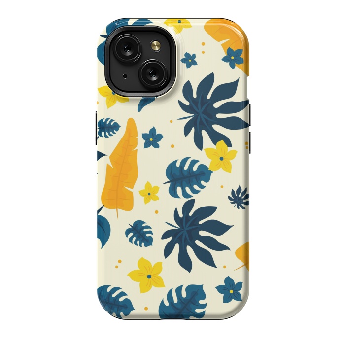 iPhone 15 StrongFit Tropical Leaves Floral by ArtsCase