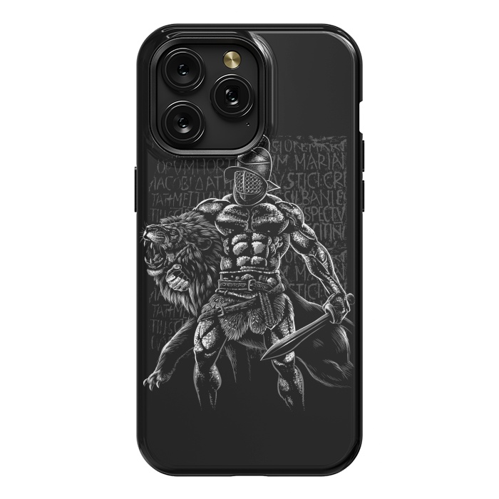 iPhone 15 Pro Max StrongFit bodybuilder vs lion by Alberto