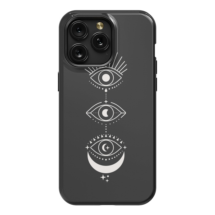 iPhone 15 Pro Max StrongFit Black Eyes Moon Phases by ArtPrInk