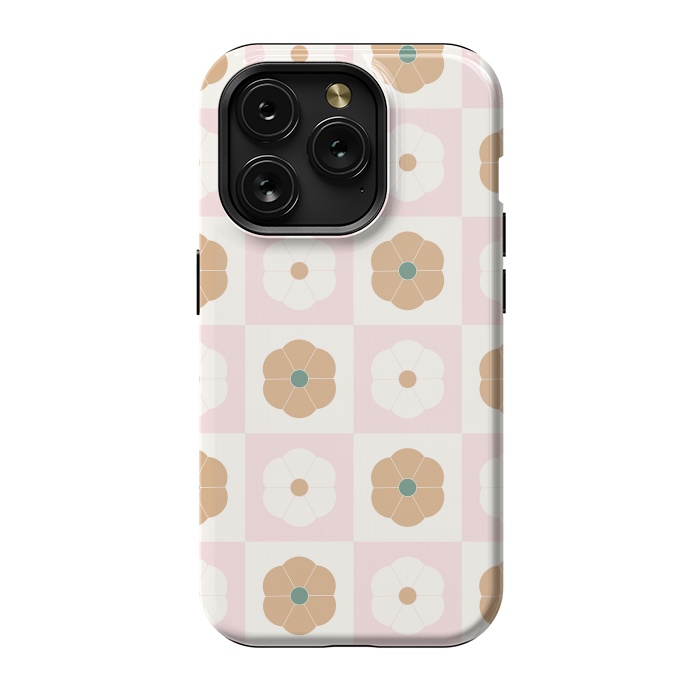 iPhone 15 Pro StrongFit Geometric Flowers by ArtPrInk