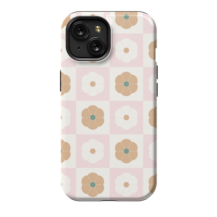 iPhone 15 StrongFit Geometric Flowers by ArtPrInk
