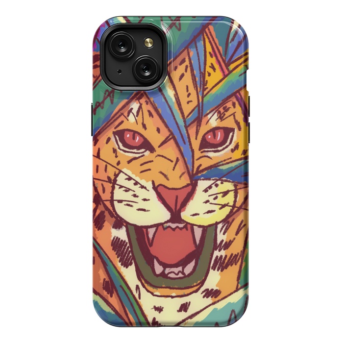 iPhone 15 Plus StrongFit The jungle cat by Steve Wade (Swade)