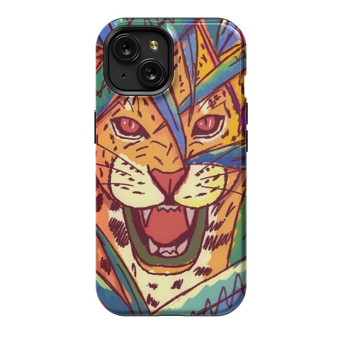 iPhone 15 StrongFit The jungle cat by Steve Wade (Swade)