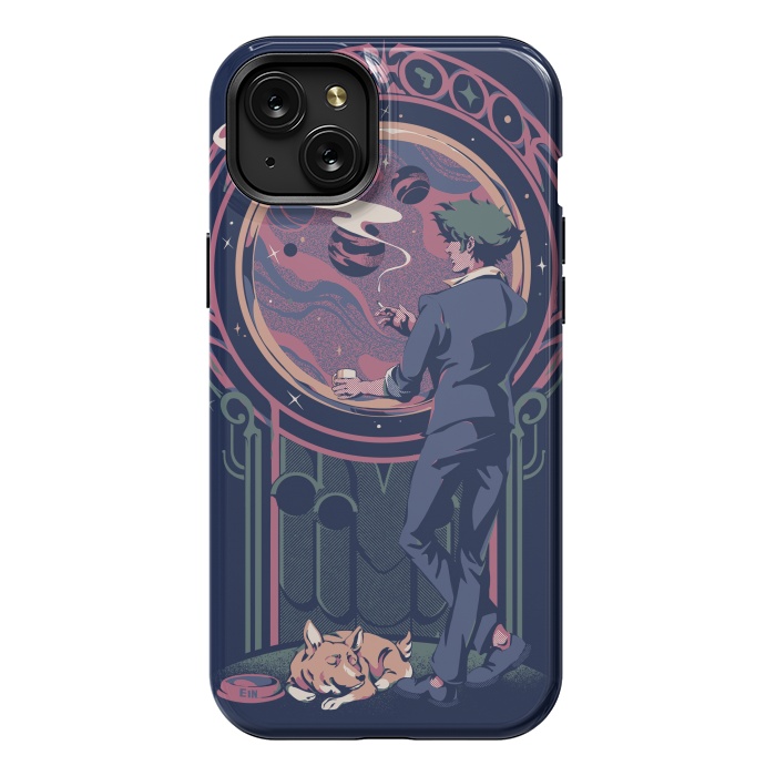 iPhone 15 Plus StrongFit Space Cowboy Contemplation by Ilustrata