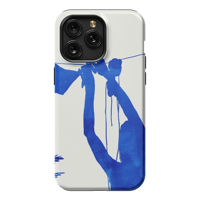 iPhone 15 Pro Max StrongFit Blue Nude Vacay Matisse by Uma Prabhakar Gokhale