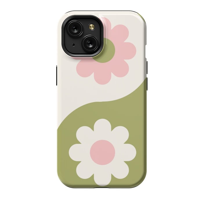 iPhone 15 StrongFit Yin Yang Flowers by ArtPrInk