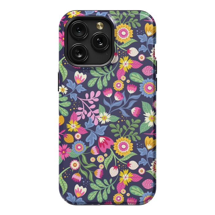 iPhone 15 Pro Max StrongFit Bright Flowers Colors by ArtsCase