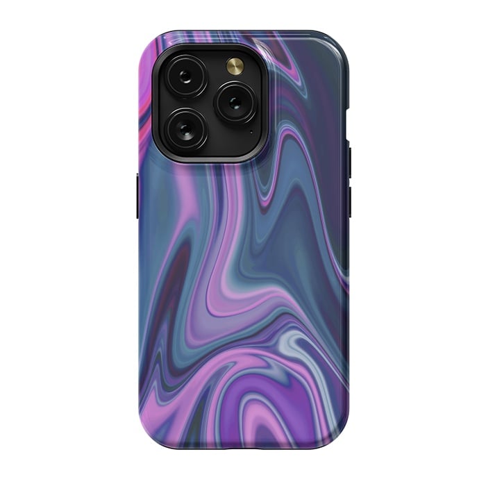 iPhone 15 Pro StrongFit Liquid Purple Pink and Blue Colors by ArtsCase