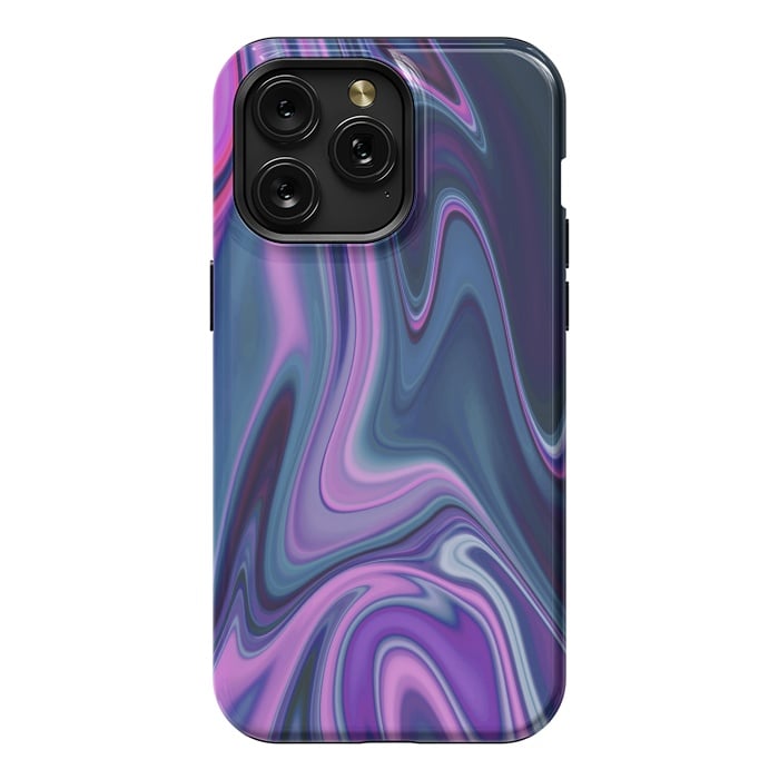 iPhone 15 Pro Max StrongFit Liquid Purple Pink and Blue Colors by ArtsCase