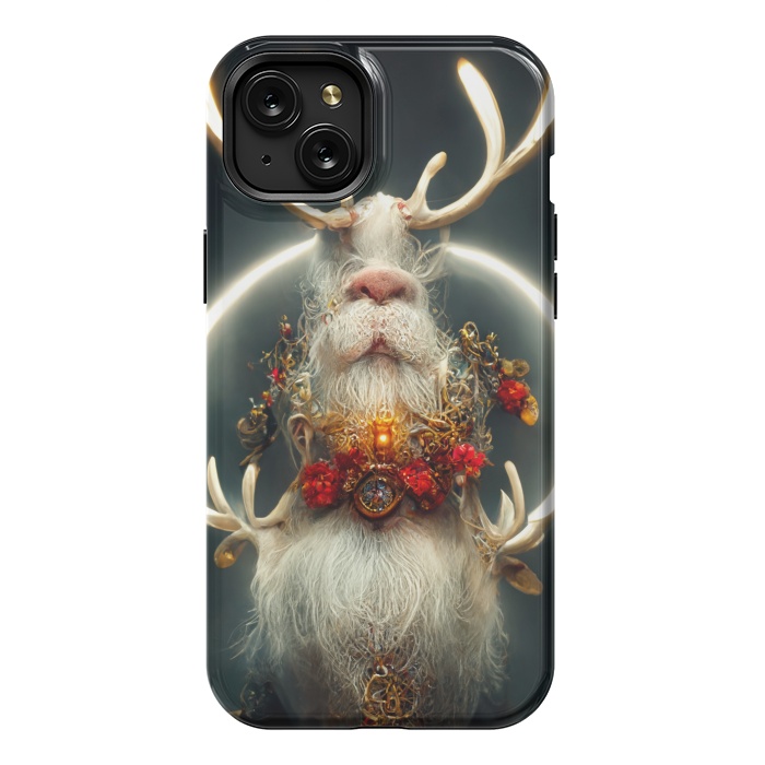 iPhone 15 Plus StrongFit Santa reindeer by haroulita