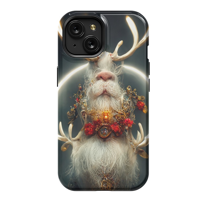 iPhone 15 StrongFit Santa reindeer by haroulita