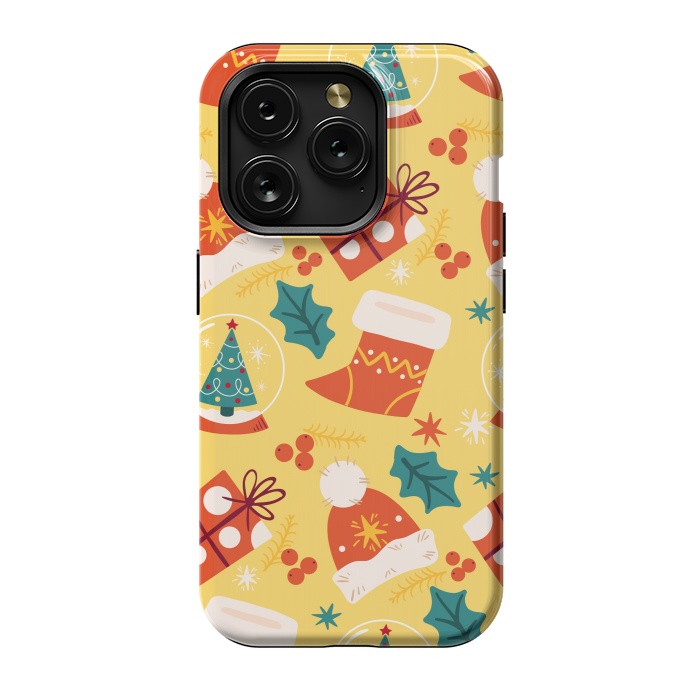 iPhone 15 Pro StrongFit Christmas Boots and Hats by ArtsCase