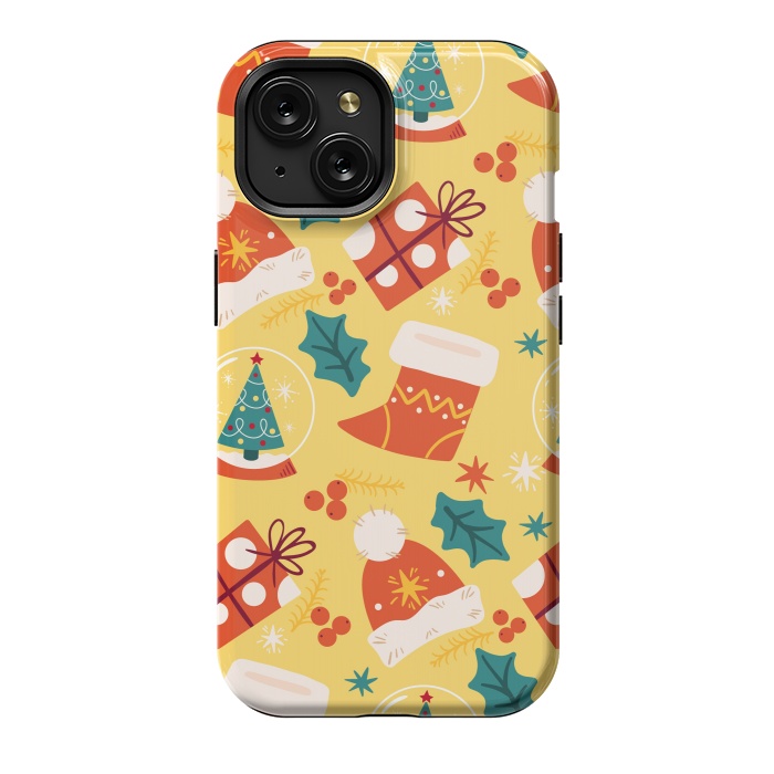 iPhone 15 StrongFit Christmas Boots and Hats by ArtsCase