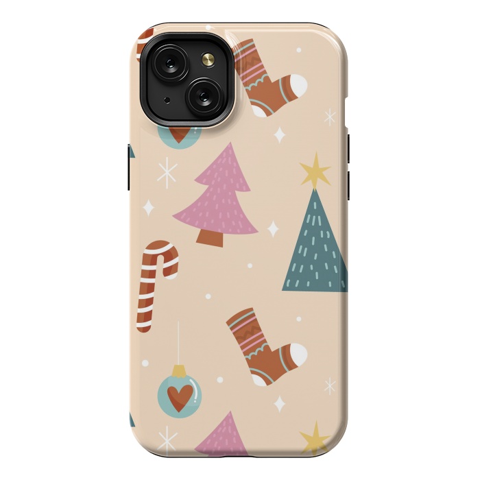 iPhone 15 Plus StrongFit Original Pattern in Christmas by ArtsCase