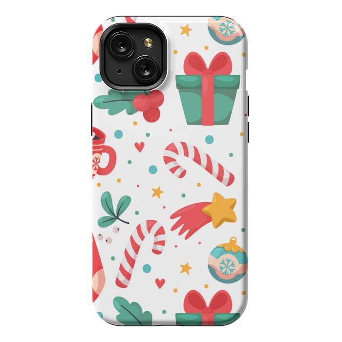 iPhone 15 Plus StrongFit Christmas Pattern by ArtsCase