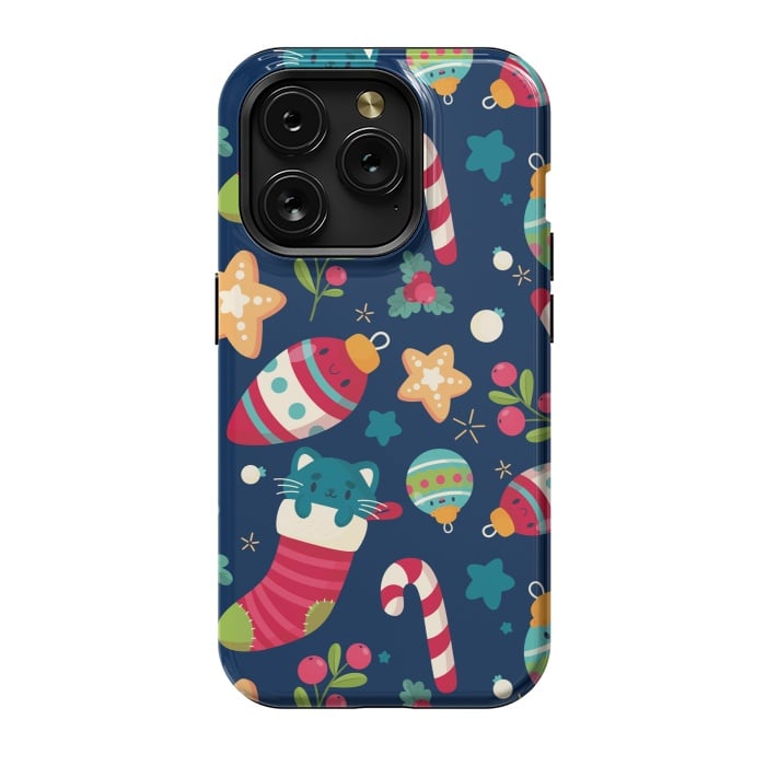 iPhone 15 Pro StrongFit A Cat in Christmas by ArtsCase