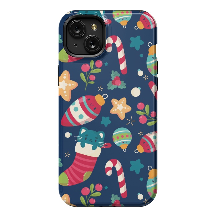 iPhone 15 Plus StrongFit A Cat in Christmas by ArtsCase