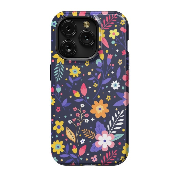 iPhone 15 Pro StrongFit Beautifull Flowers with Vibrant Colors by ArtsCase