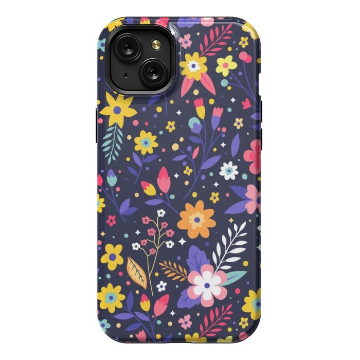 iPhone 15 Plus StrongFit Beautifull Flowers with Vibrant Colors by ArtsCase