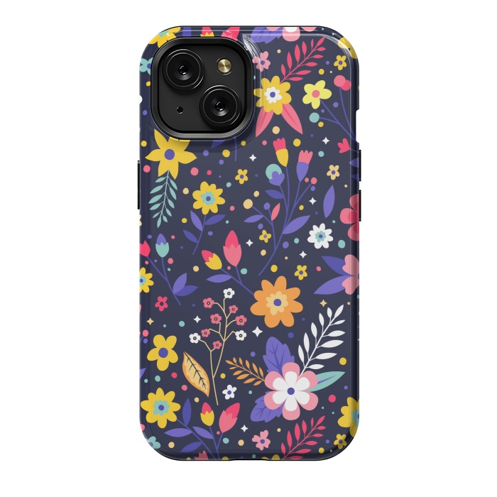 iPhone 15 StrongFit Beautifull Flowers with Vibrant Colors by ArtsCase
