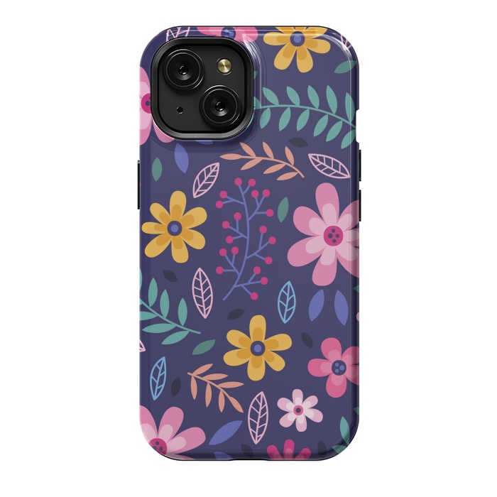 iPhone 15 StrongFit Pink Flowers for You  by ArtsCase