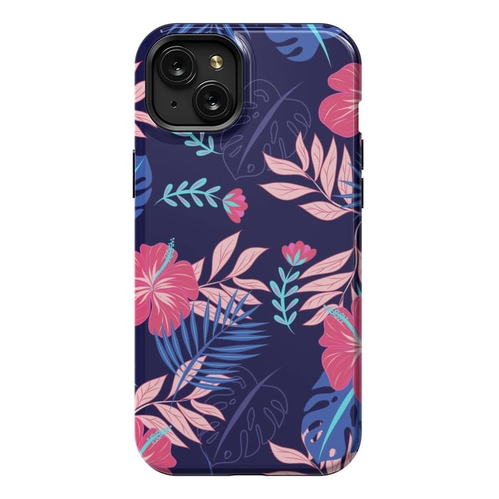 iPhone 15 Plus StrongFit VIBRE AND HAPPY LEAVES by ArtsCase